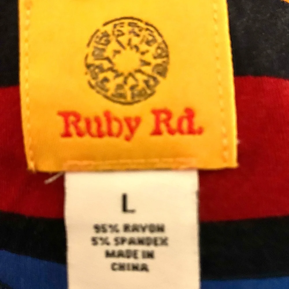 Ruby Rd. Colorful Striped Tunic Top - Picture 5 of 5